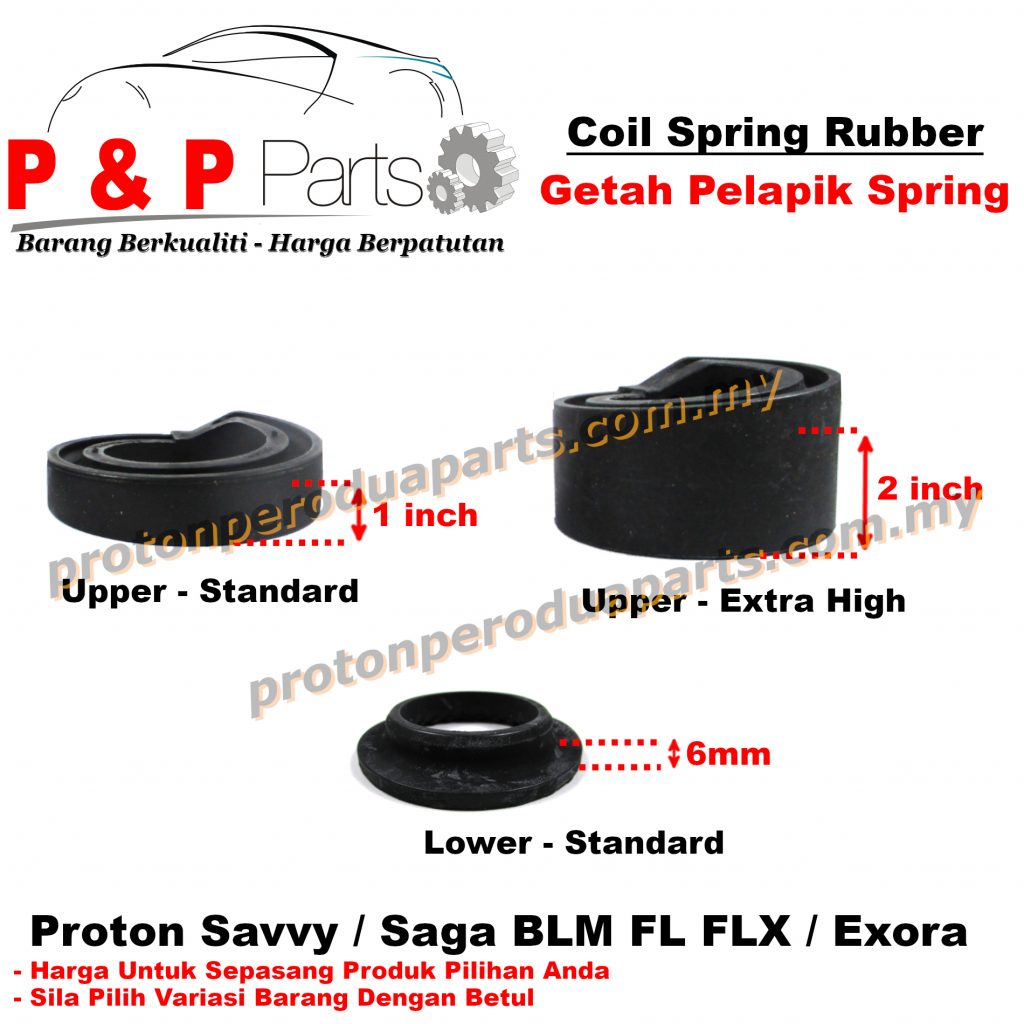 Rear Coil Spring Rubber Getah Pelapik Spring Belakang For Proton Saga