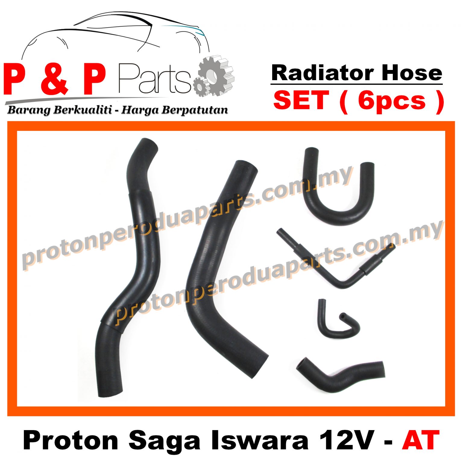 Radiator Hose Water Hos Proton Saga Iswara 12V Auto Manual SET