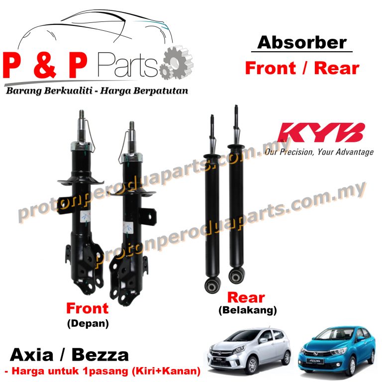 KYB Front Rear Shock Absorber Depan Belakang For Perodua Axia Bezza ...