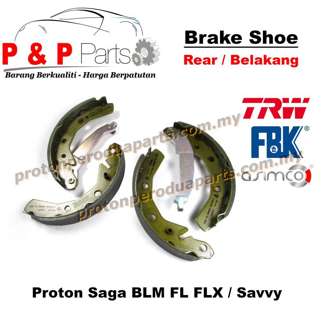 Rear Brake Shoe Lining Pad Belakang Proton Saga Blm Fl Flx Savvy Proton Perodua Parts 