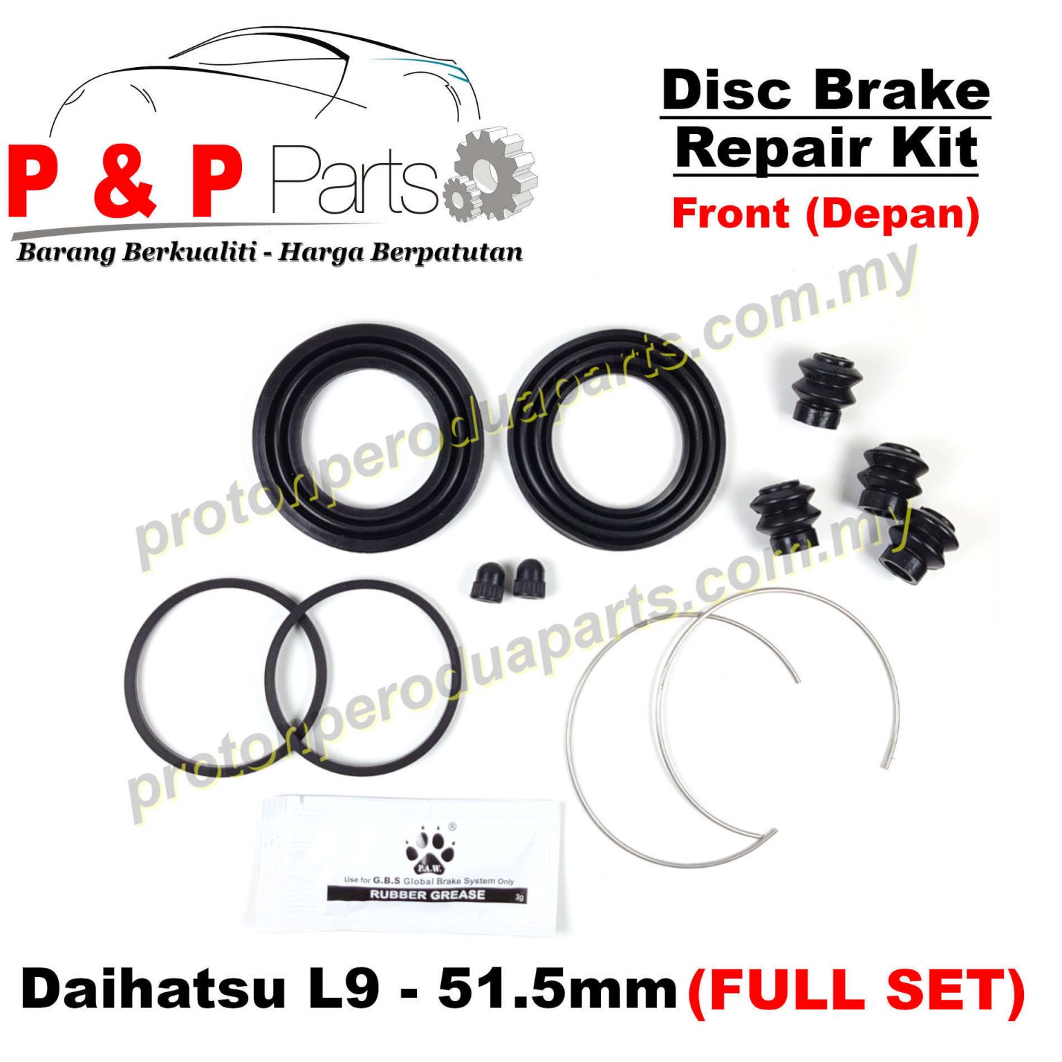 Front Disc Brake Caliper Rebuild / Repair Kit for Daihatsu L9  51.5mm