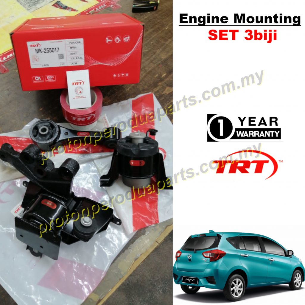 Engine Mounting 3pcs Set Perodua Myvi D20 Eco 1 Year Warranty Proton Perodua Parts