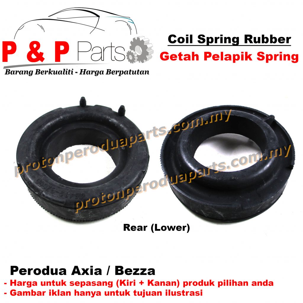 Front / Rear Coil Spring Rubber Getah Pelapik Spring Depan Belakang - Perodua Axia Bezza 1.0 1.3
