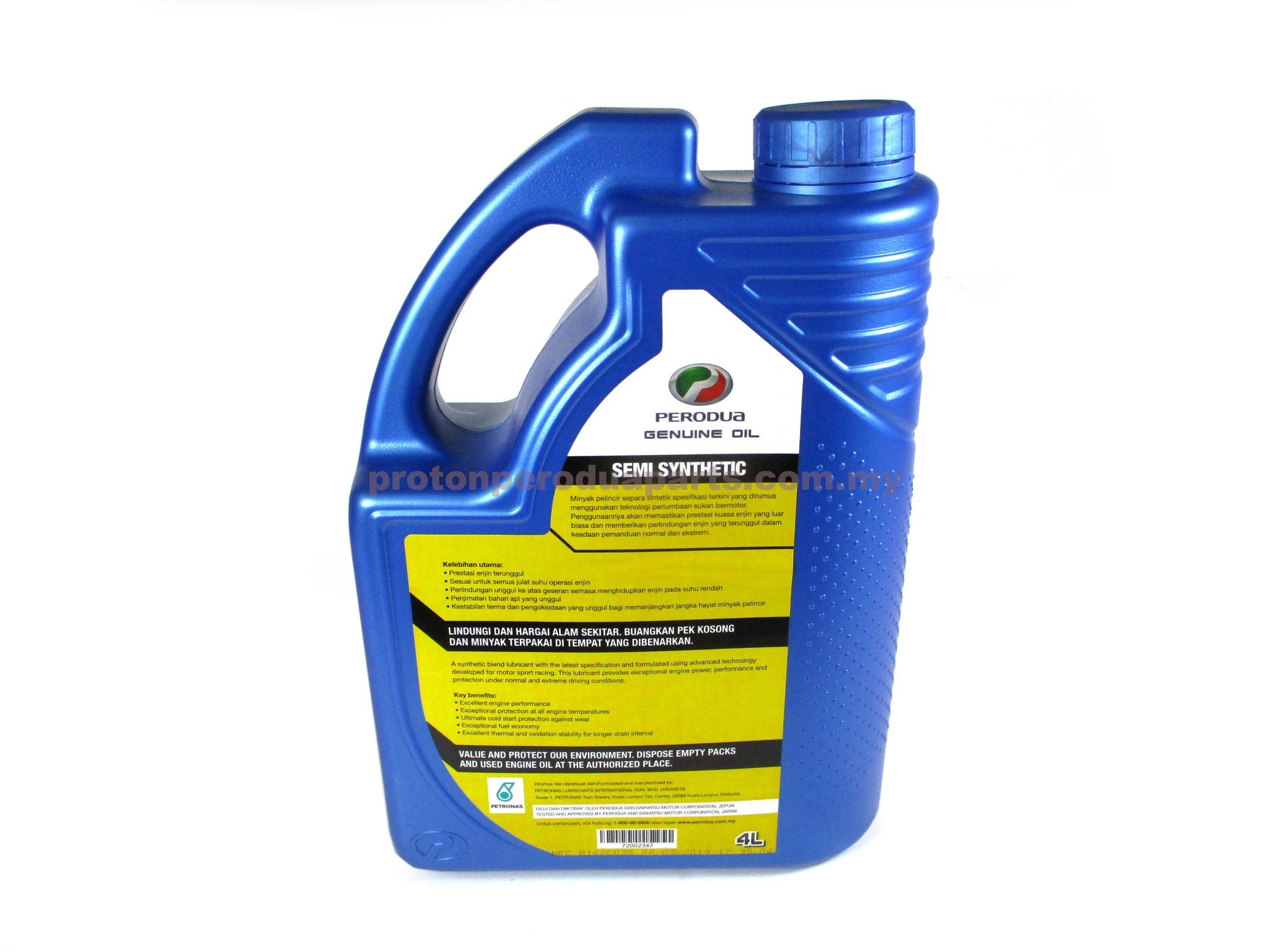 Perodua Original 5W - 30 Engine Oil - API SM - 4 litre Oil 