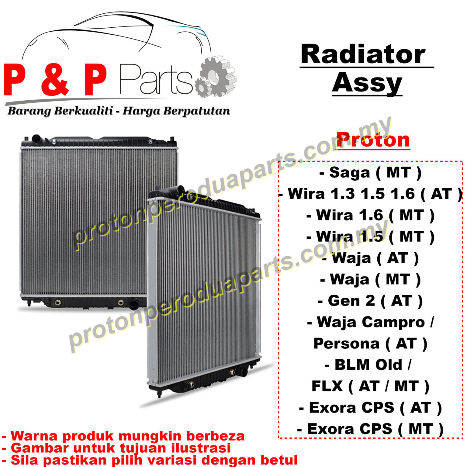 Radiator Assy For Proton Saga Wira Waja Gen Waja Campro