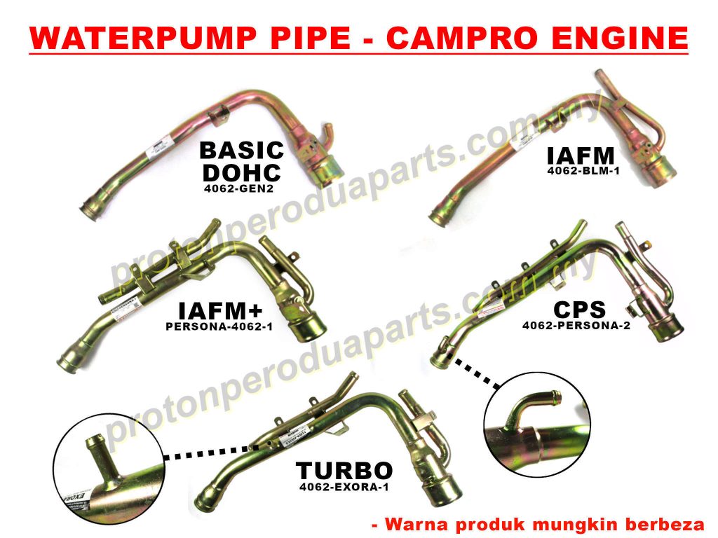 Water Pump Pipe Paip Air Oring Seal Proton Waja Campro Gen Persona Blm Flx Exora Preve